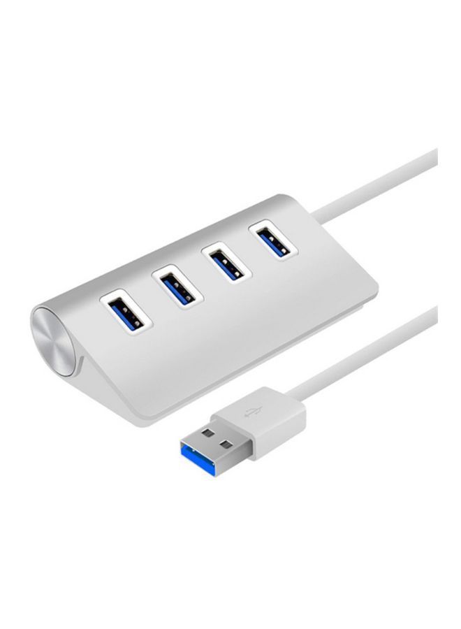 NIBEMINENT 4-Port USB Hub Silver/White - Image 2
