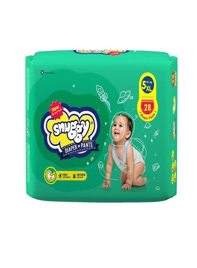 Snuggy Baby Diaper Pants Extra Large 28 Count (Pack of 1), 13-17 kgs, Rapid Absorption, Anti - Bacterial - Image 1