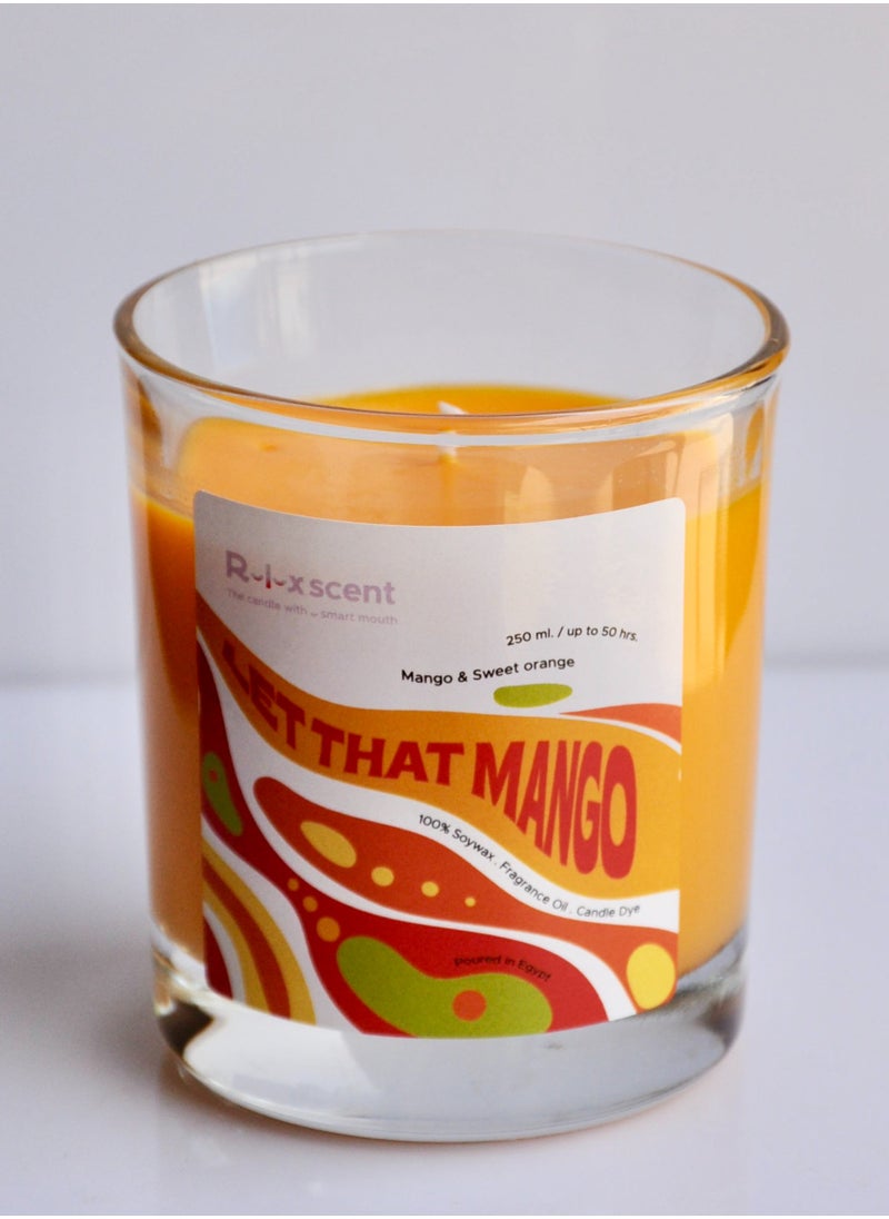 Relaxscent Let That Mango Cotton Wick candle 
