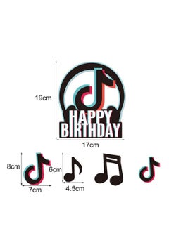 Generic 13 pcs TIK Tok cardboard paper Cake Topper Hot Music Themed Party Decorations Birthday Party Decor Tik Tok Cakes App Decorations, Social Media Party  - Image 2