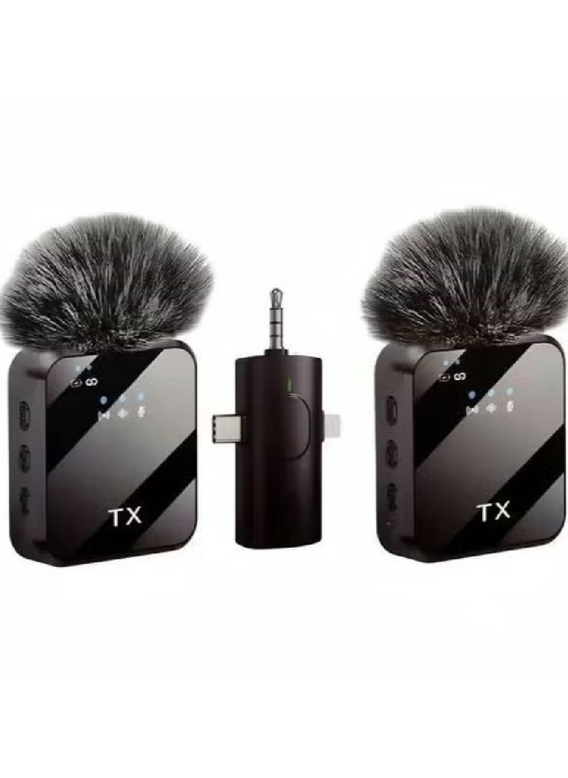 LIXES - 3-in-1 Wireless Lavalier Microphone for Live Video Recording – F11-2, High-Quality Lapel Mic for Smartphone, Camera & Computer, Clear Audio for Vlogging, Interviews, and Content Creation - Image 1