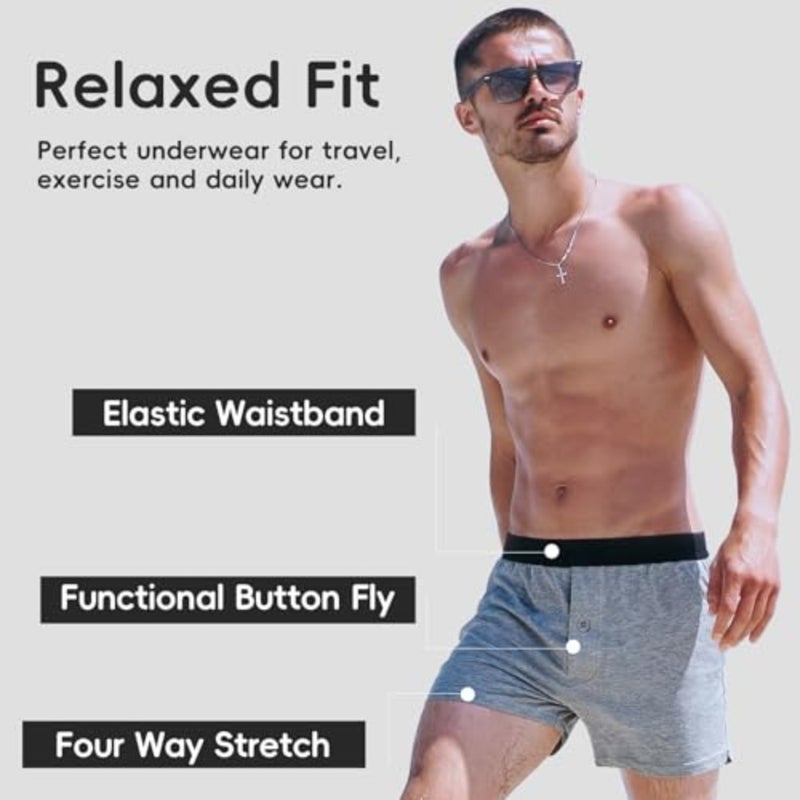 Mens Boxers Shorts Breathable Cotton Underwear Boxers For Men Pack - Image 4