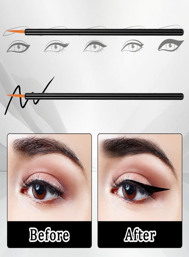 cobee 100 Pcs Disposable Eyeliner Brush Set, Cosmetic Eye Liner Applicator Ultra-fine Point Eyelash Brush Wands Cosmetic Makeup Tool for Lip Liners Eyelashes Detail Painting - Image 2