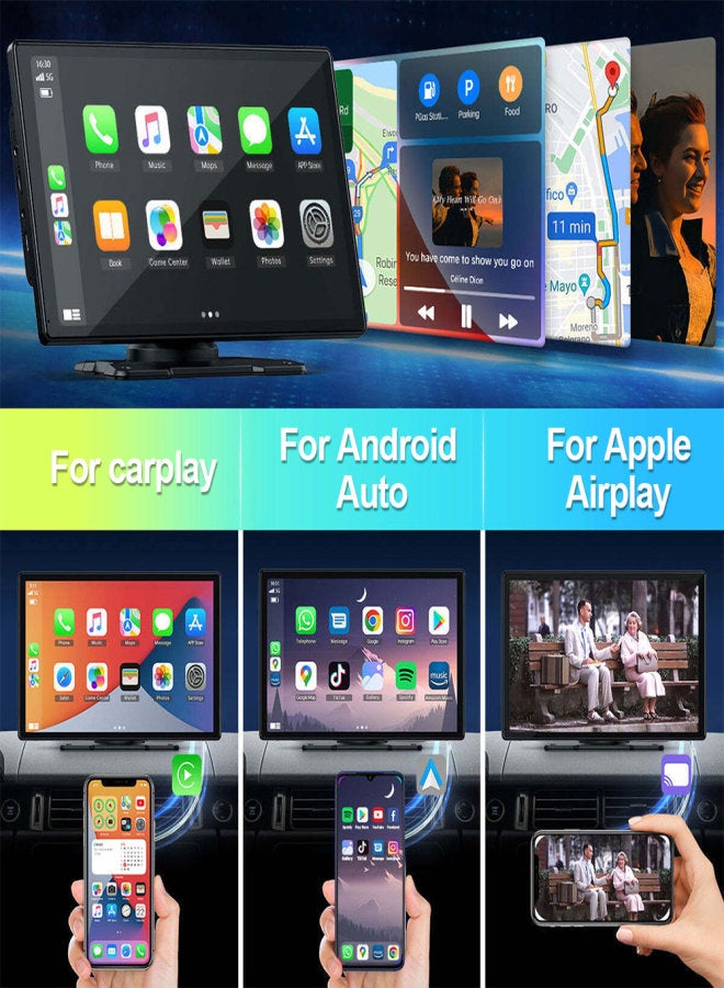 9" Car Stereo Radio Audio Wireless Apple Carplay Android Auto Dash Cam GPS Car Video Camera - Image 2