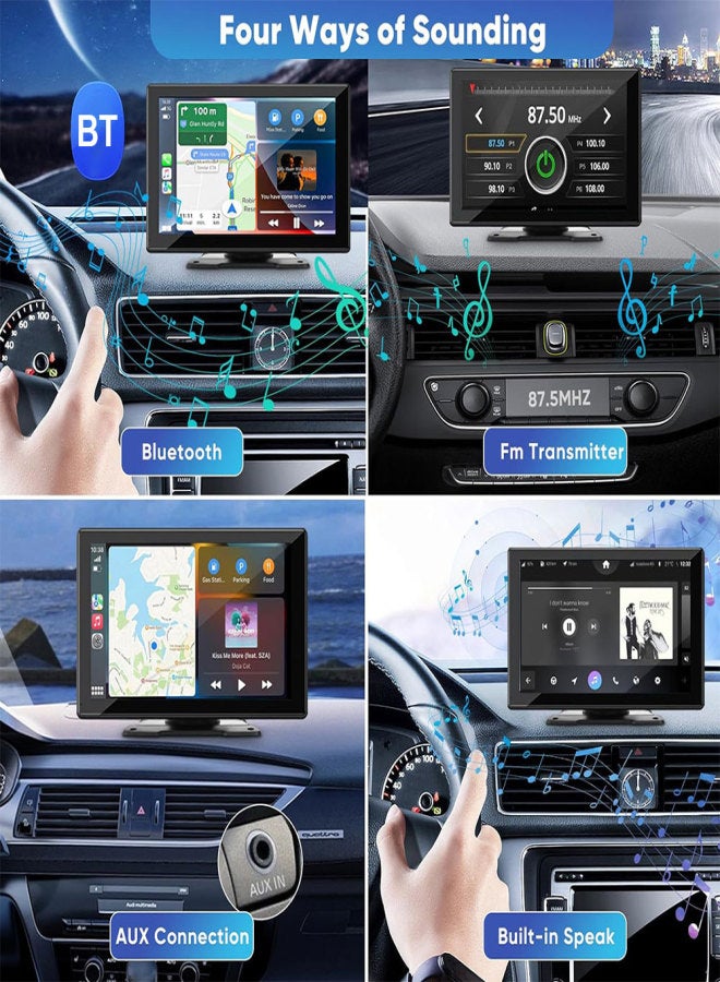 9" Car Stereo Radio Audio Wireless Apple Carplay Android Auto Dash Cam GPS Car Video Camera - Image 3
