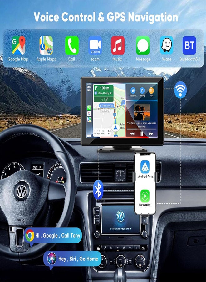 9" Car Stereo Radio Audio Wireless Apple Carplay Android Auto Dash Cam GPS Car Video Camera - Image 4