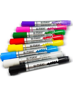 Maxi Maxi Acrylic Paint Markers 8 Assorted Colors (1-2mm) – Non-Toxic, Odorless, Perfect for Painting on Glass, Canvas, Wood, Plastic, Fabric, Metal, Leather, Ceramic.  - Image 3