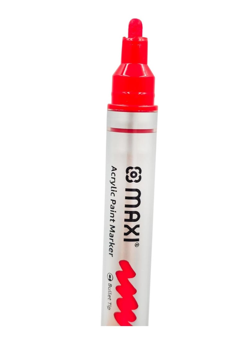 Maxi Maxi Acrylic Paint Markers 8 Assorted Colors (1-2mm) – Non-Toxic, Odorless, Perfect for Painting on Glass, Canvas, Wood, Plastic, Fabric, Metal, Leather, Ceramic.  - Image 5