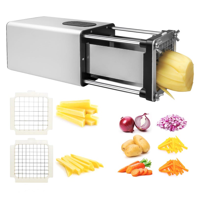 Electric French Fry CutterFrench Fry Cutter Stainless Steel with 12  38 Inch BladeFrench Fries Cutter for Restaurants  Home Kitchenfor PotatoesCarrotsOnionCucumbersApples