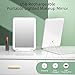FUNTOUCH Rechargeable Travel Makeup Vanity Mirror with 72 LED Lights, Portable Lighted Beauty Mirror, 3 Lighting Modes, Dimmable Touch Screen, Tabletop Folding Cosmetic Mirror with Storage Bag - Image 3