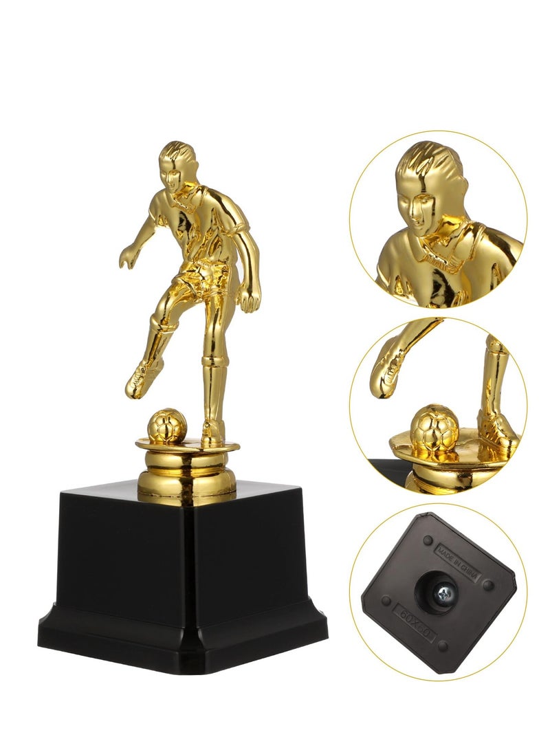 Excefore Gold Soccer Trophy, 3 Pcs Small Gold Soccer Trophies for Team Award Ceremonies, Championship Games, Sports Competitions, Athlete Trophy Cup for Team Award Ceremonies (7.5*7.5*16.5 cm) - Image 3