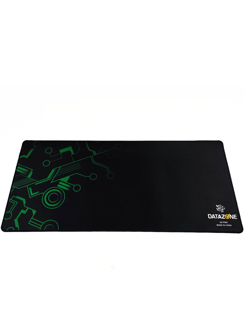 Datazone Gaming Mouse Pad in Black with Green Circuit Design Sleek, Modern, and Perfect for Comfortable Gameplay - Image 1