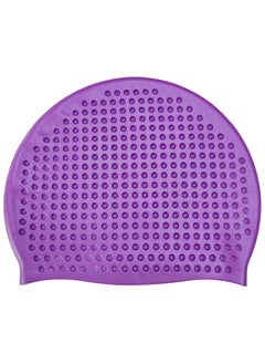 Dolphin Bubble Swimming Cap Silicone Waterproof For Adult, Purple  - Image 4