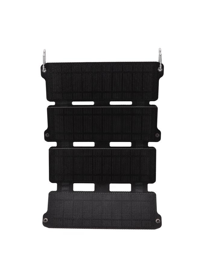 Thoraya Solar Panel Folding Monocrystalline Silicon 2 USB Output Flexible ETFE Solar Panel 14W 5V Black  - Image 2
