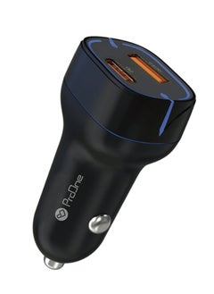 ProOne ProOne PCG22 PD20W + Qualcomm 3.0 18W USB-A & Type-C Fast Car Charger | 12V-24V Input | Dual Port Charger for iPhone 16/15/14/13/12/11, iPad Pro, Samsung S24/S23, AirPods, Apple Watch & More  - Image 1
