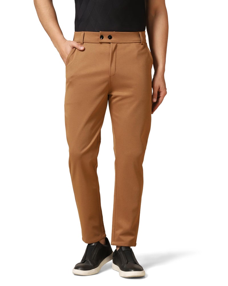 TOPLOT Men's Regular Casual Pants (Men-Pant-5181-Brown-40) - Image 4