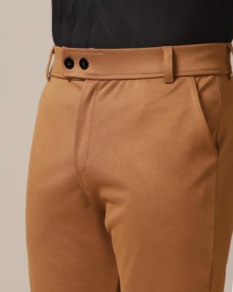 TOPLOT Men's Regular Casual Pants (Men-Pant-5181-Brown-40) - Image 2