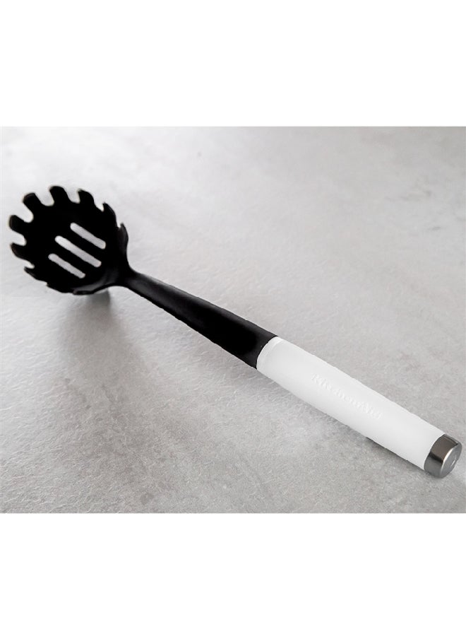 KitchenAid - Dishwasher Safe Heat Resistant Classic Spaghetti Fork Black and White 4 x 7 x 34 cm KCG005OHWHE - Image 1