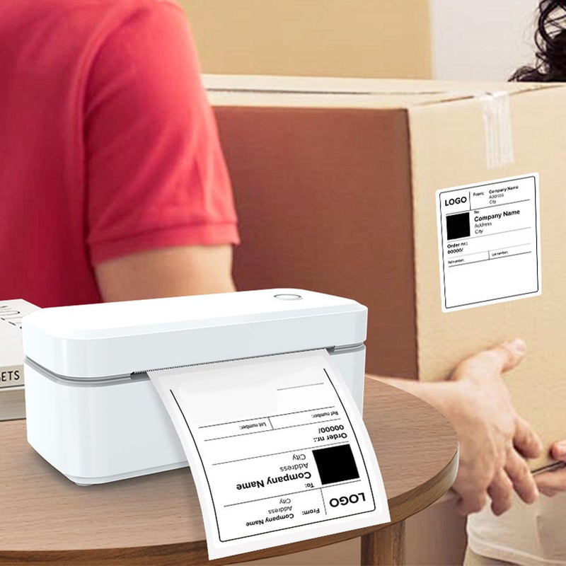 طابعة ملصقات الشحن الحراري 4x6 200 نقطة في البوصة، منفذ USB، ضبط تلقائي للموضع، مقاومة للانسداد، قابس أمريكي - Image 4