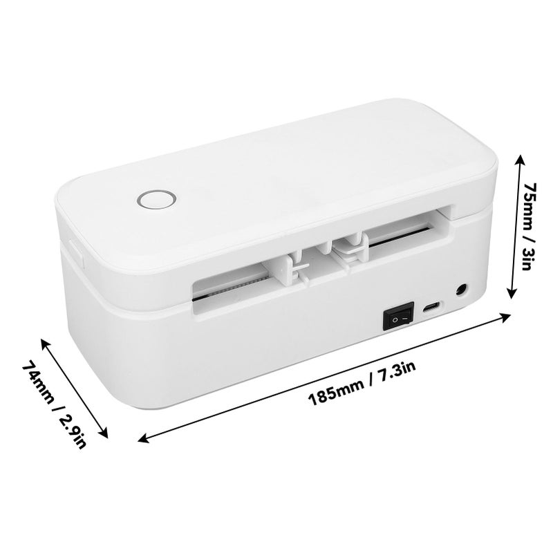 طابعة ملصقات الشحن الحراري 4x6 200 نقطة في البوصة، منفذ USB، ضبط تلقائي للموضع، مقاومة للانسداد، قابس أمريكي - Image 3