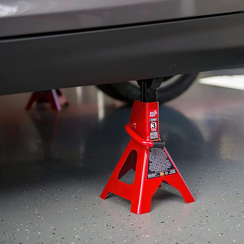 BIG RED T43202 Torin Heavy Duty Steel Jack Stands: 3 Ton (6,000 lb) Capacity Car Lifting Stand,1 Pair (Not Suitable for SUV,Truck) (Pack of 2) - Image 5