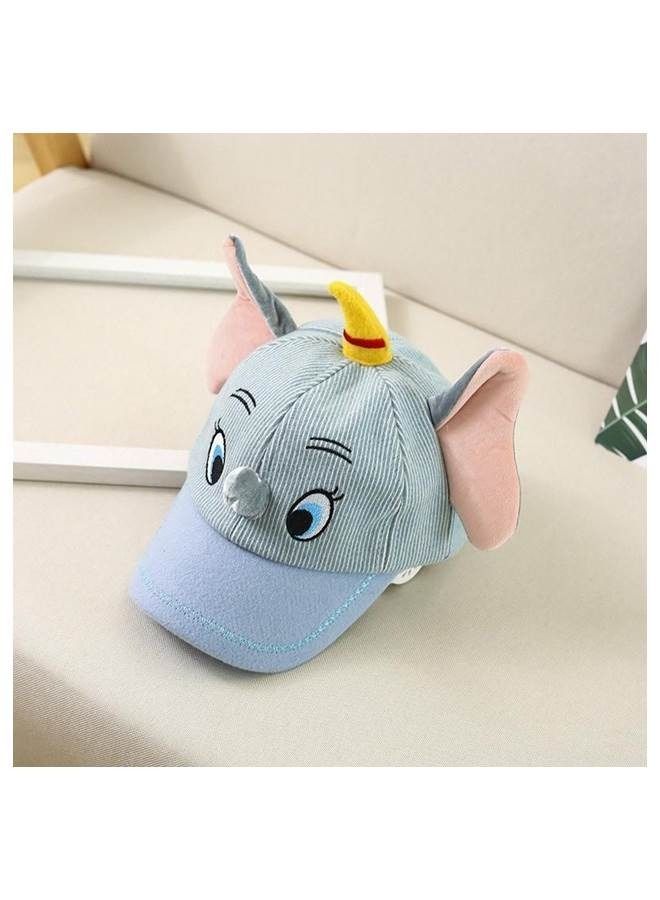We Happy Baby Hats Soft Cotton Elephant 3D Cartoon Face Sun hat Eaves Baseball Cap Sun Hat Beret Unisex - Image 4