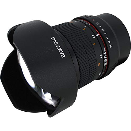 Samyang عدسة ساميانغ 14 مم F2.8 كاملة الإطار بزاوية واسعة للغاية لسوني E - شريحة AE مدمجة، تركيز يدوي، تشويه منخفض، فتحة واسعة، غطاء بتلة، حجم واحد (أسود) - Image 3