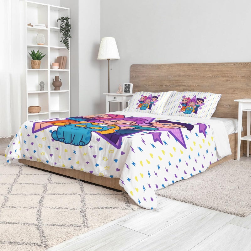 Allenjoy Cute Korean Anime Hunter Comforter Set with 1 Pillowcase for Girls Teens Women Fans Daughter Bedroom Nursery Bedding Room Decor, Machine Washable Durable Twin Size - Image 3