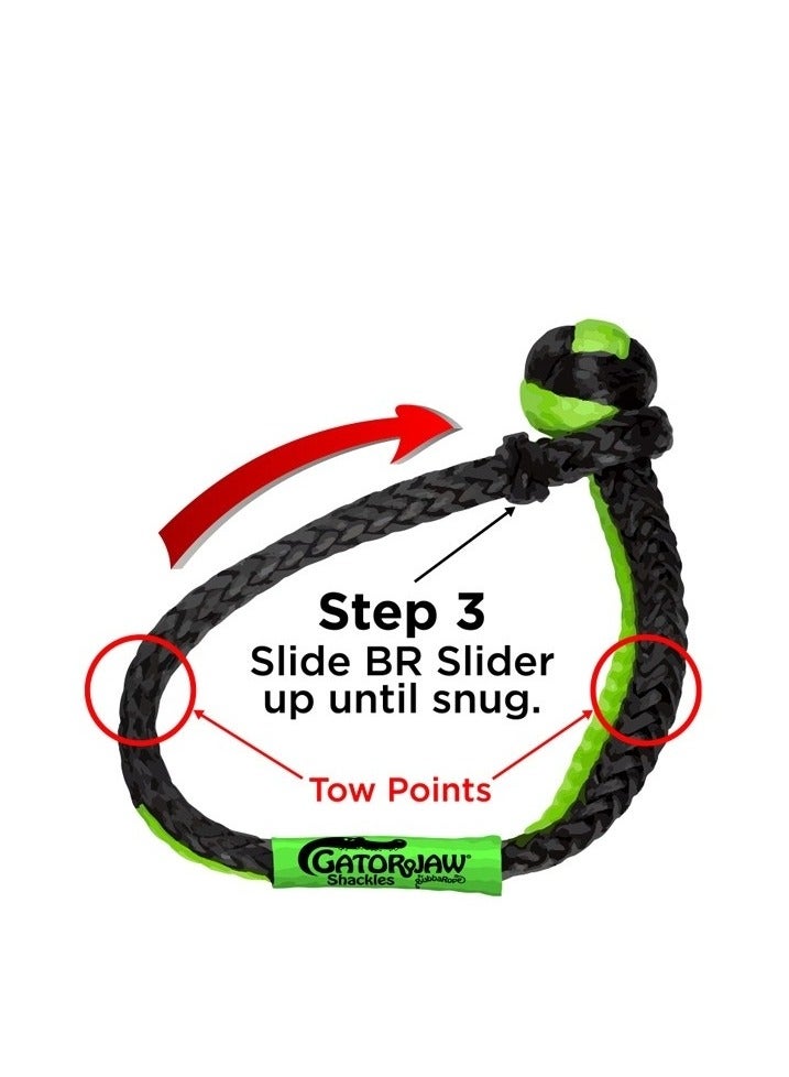 Bubba Rope 3/8″ NexGen PRO Gator-Jaw Synthetic Soft Shackle - Image 5