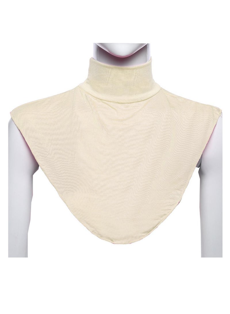 Loquat Ladies Shawl Turtleneck Fake collar Top Neck scarf Beige 