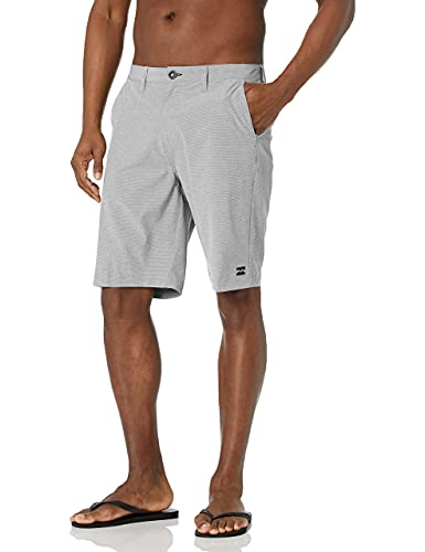 Billabong شورت بيلابونغ الكلاسيكي للرجال القابل للغمر، مصنوع من مادة سريعة الجفاف للاستخدام على اليابسة وفي الماء رمادي - Image 4