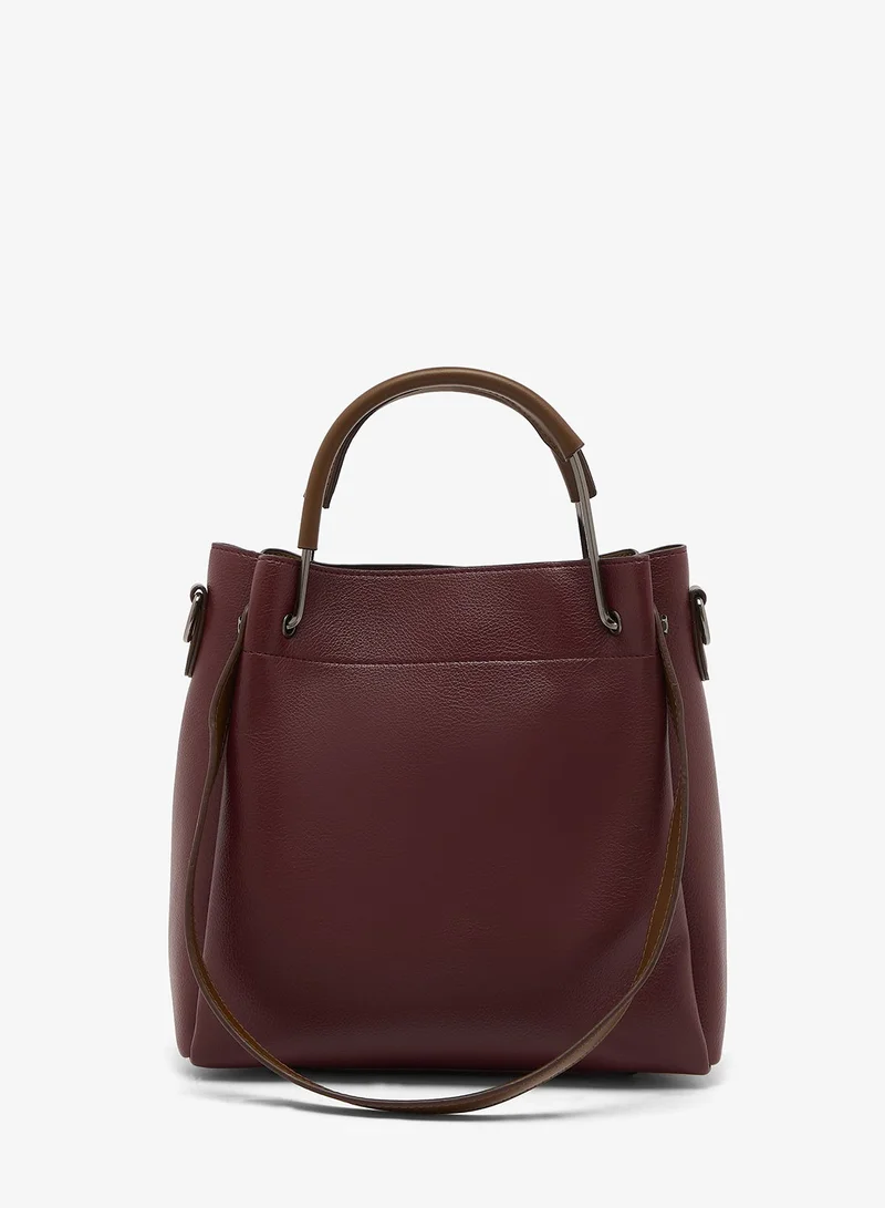 Ella Red Bucket Bag With Top Handle And Strap for Women | Best Price UAE