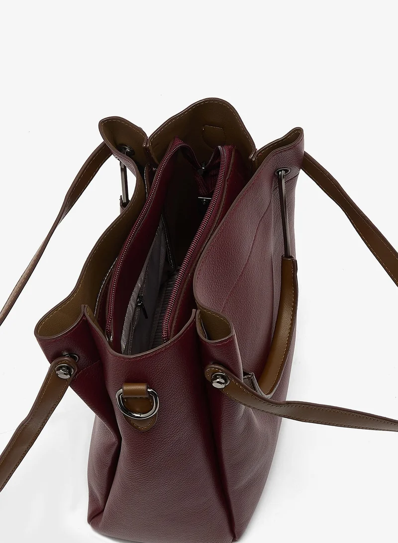 Ella Red Bucket Bag With Top Handle And Strap for Women | Best Price UAE