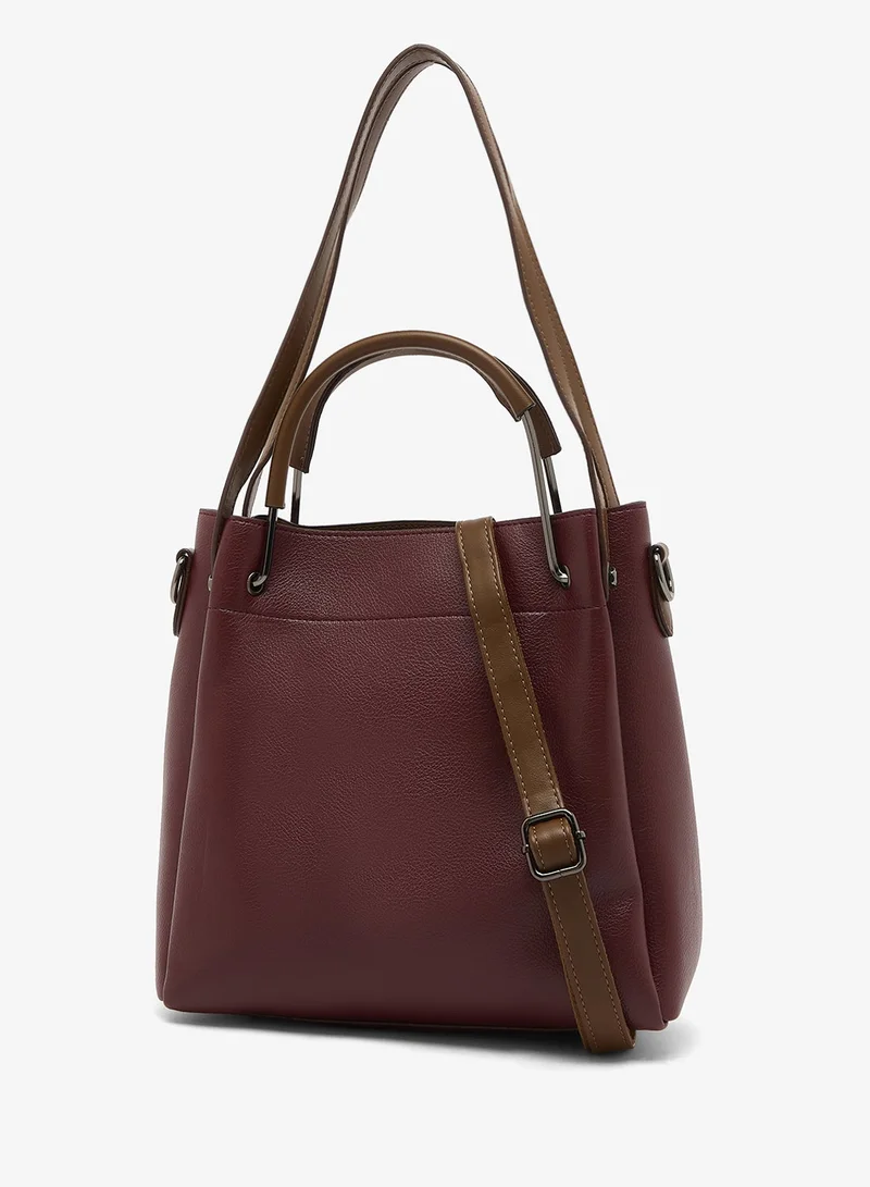 Ella Red Bucket Bag With Top Handle And Strap for Women | Best Price UAE