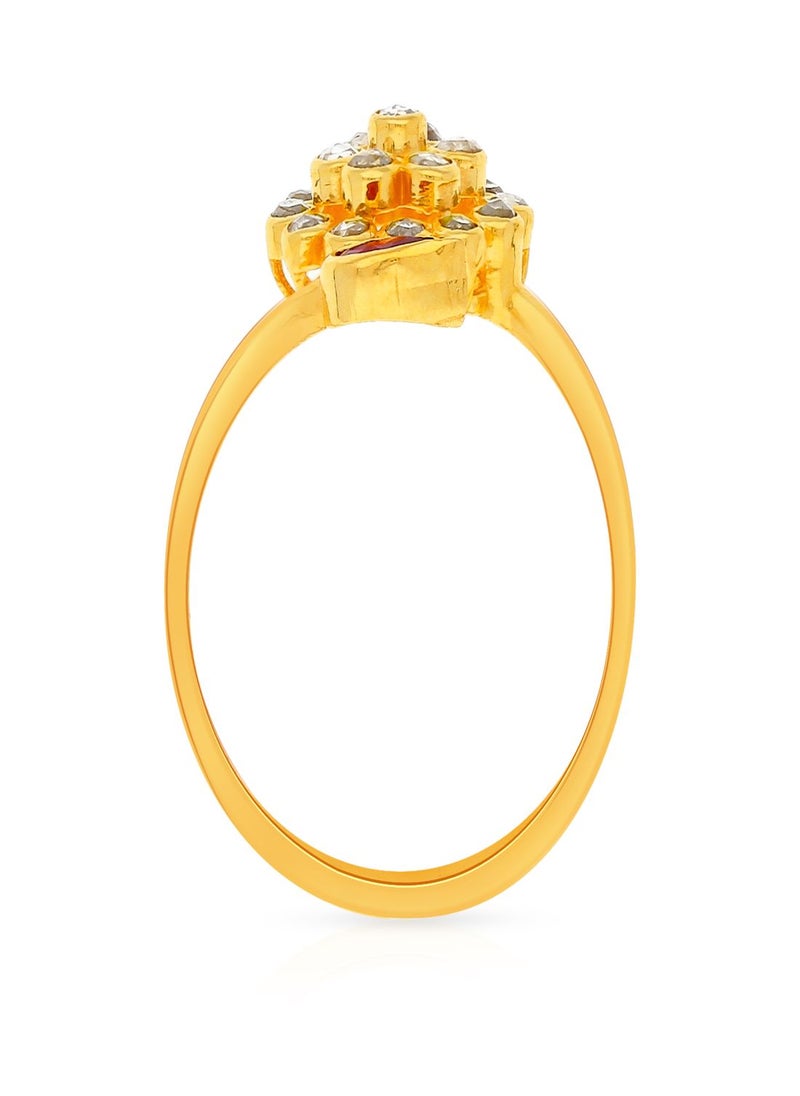 Malabar Gold and Diamonds - 22 Carat 916 Purity Yellow Gold Uncut Diamond Ring EGNPRE224RN1Y13 For Women - Image 1