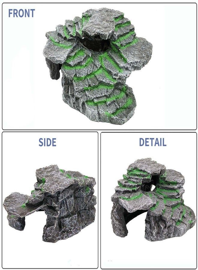 Moonorange Turtle Basking Platform Turtle Tank Decoration for Aquariums & Terrarium, Turtle, Lizard, Reptile Habitat Hideout (Black) - Image 3
