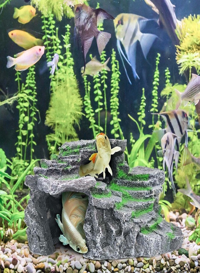 Moonorange Turtle Basking Platform Turtle Tank Decoration for Aquariums & Terrarium, Turtle, Lizard, Reptile Habitat Hideout (Black) - Image 5