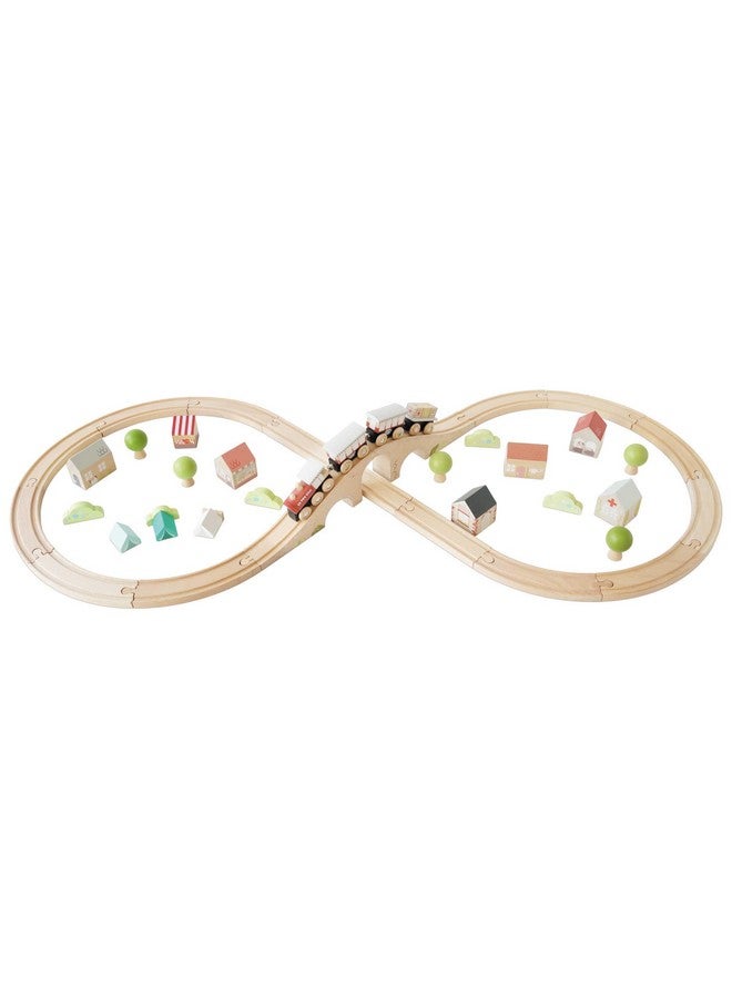 Le Toy Van Wooden Train Set with Figure of 8 Train Track, Plastic Free Set with Universal Compatible Train Track, Suitable for 36+ Months, Girls and Boys, TV702 - Image 4