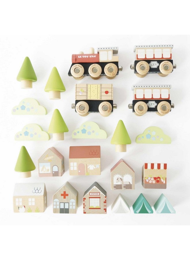 Le Toy Van Wooden Train Set with Figure of 8 Train Track, Plastic Free Set with Universal Compatible Train Track, Suitable for 36+ Months, Girls and Boys, TV702 - Image 5