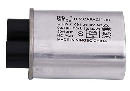 Meter Star Microwave Capacitor Replacement 2100V 0.91uf Compatible with 99% of Household Microwave Oven Brands,Connect Pin 1/4" Standard Terminal - Image 2