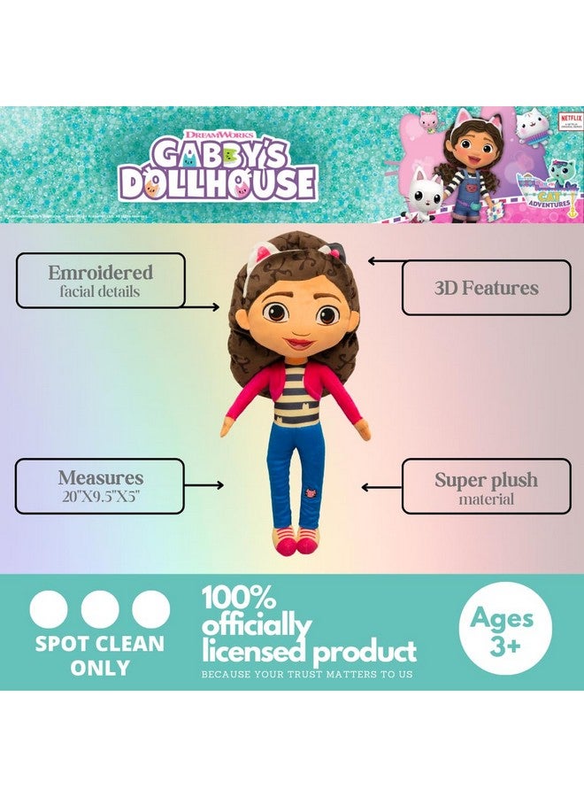Franco Franco DreamWorks Gabby's Dollhouse Kids Bedding Super Soft Plush Decorative Throw Cuddle Pillow, (Officially Licensed Product) - Image 3