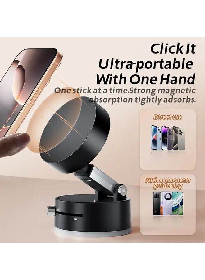 1pc Pink Magnetic Phone Stand Foldable Double Sided Adhesive Car Mount For Kitchen Handsfree Driving Navigation Compact Sturdy Durable Holder For Busy Professionals Road Trippers - Image 4