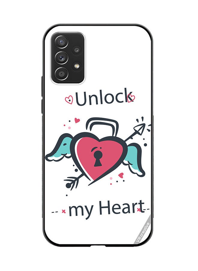 VR CREATIVE Protective Case Cover For Samsung Galaxy A32 5G Unlock My Heart Design Multicolour  - Image 1
