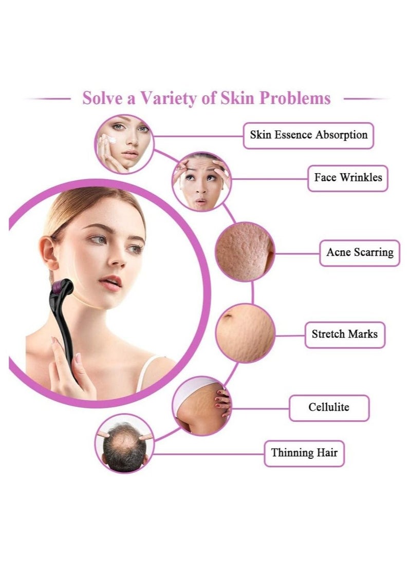 Generic - Roller 1.5mm for Face Body Skin Care Microneedle 540 Dermarolling Beard Hair Regrowth Stainless Steel Needle for Wrinkle Stretch Marks Scar Cellulite Women Men - Image 1