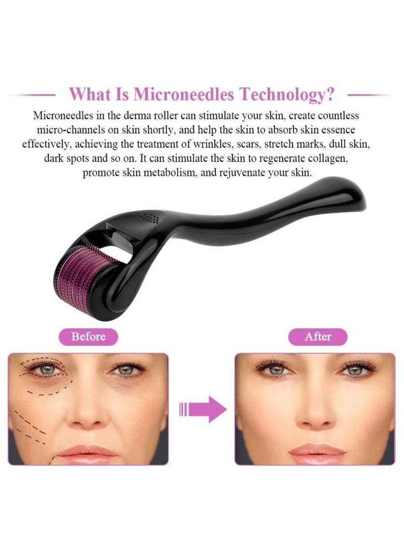 Generic - Roller 1.5mm for Face Body Skin Care Microneedle 540 Dermarolling Beard Hair Regrowth Stainless Steel Needle for Wrinkle Stretch Marks Scar Cellulite Women Men - Image 1