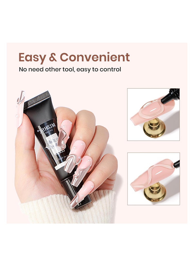 MIZHSE MIZHSE 3D Nail Gel Clear Nail Sculpting Gel for Nail Art 15g Molding Gel for Nails Gel Liner 5D Candy Embossed 3D Decoration Manicure Charms  - Image 3