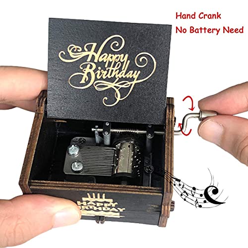 Caaju Happy Birthday Music Box - Wooden Antique Carved Hand Crank – Vintage Musical Gift for Boys, Girls, Men, and Women – Birthday Gift for Kids - Image 5
