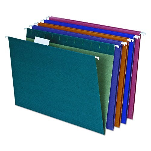 Pendaflex EarthWise by Pendaflex 100% Recycled Hanging Folders, Letter Size, 1/5 Cut, Assorted Colors, 20 per Box (35117) - Image 1