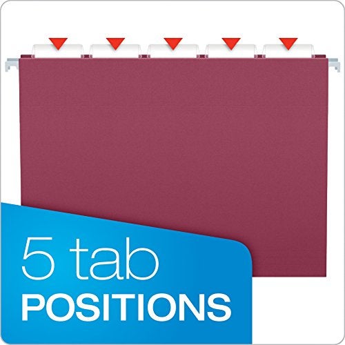 Pendaflex EarthWise by Pendaflex 100% Recycled Hanging Folders, Letter Size, 1/5 Cut, Assorted Colors, 20 per Box (35117) - Image 4
