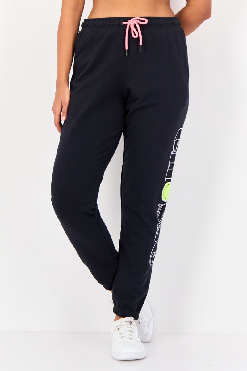 Ellesse x Smiley Women Sportswear Fit Outdoor Sweatpants, Black - Image 1